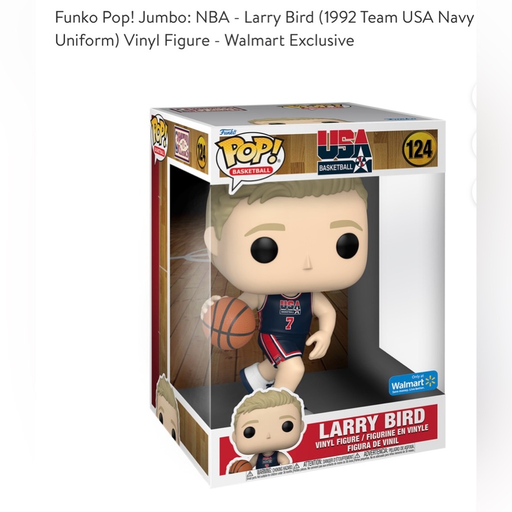 FUNKO POP! LARRY BIRD USA BASKETBALL #124 EXCLUSIVE